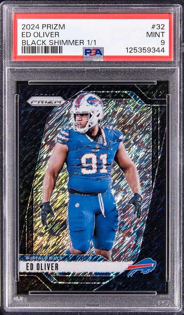 2024 Panini Prizm Ed Oliver Black Shimmer #32 card image