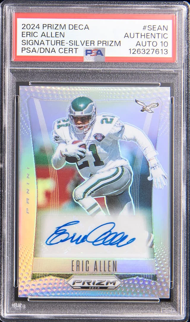2024 Panini Prizm Eric Allen Deca Signature Silver Prizm #S-EAN card image