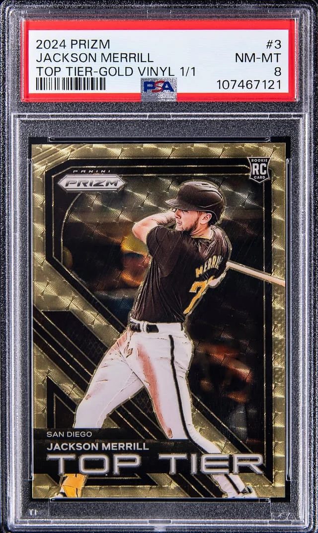 2024 Panini Prizm Jackson Merrill Top Tier Gold Vinyl #3 card image