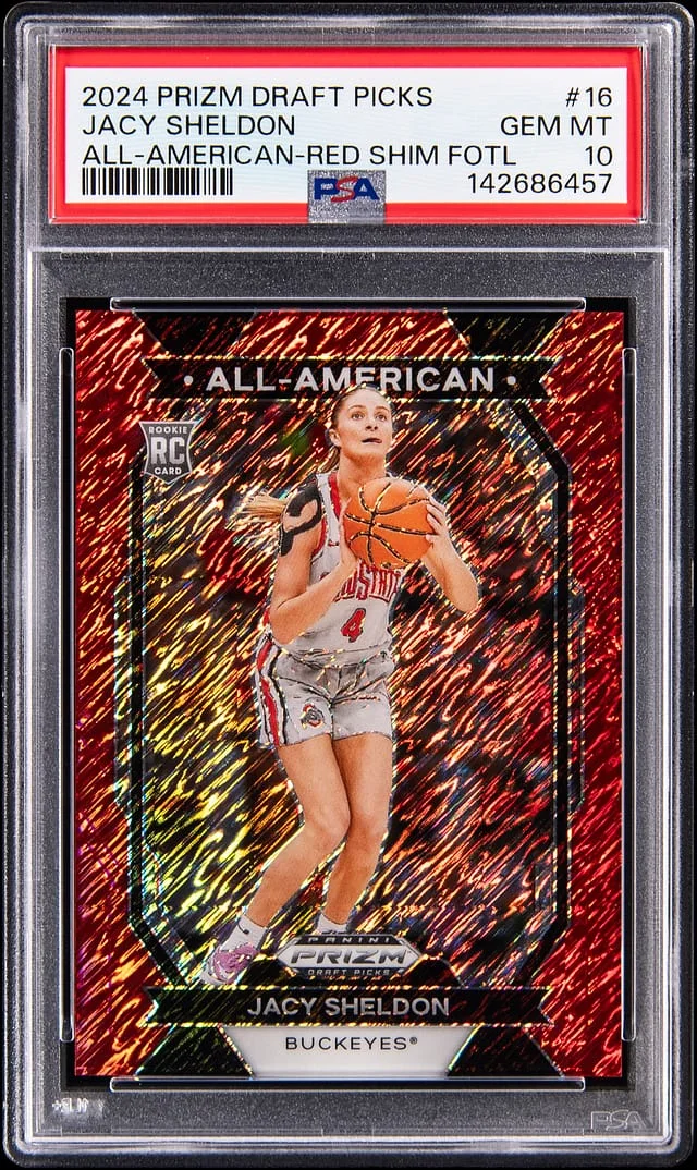 2024 Panini Prizm Jacy Sheldon Draft Picks All-American Gold Prizm #16 card image