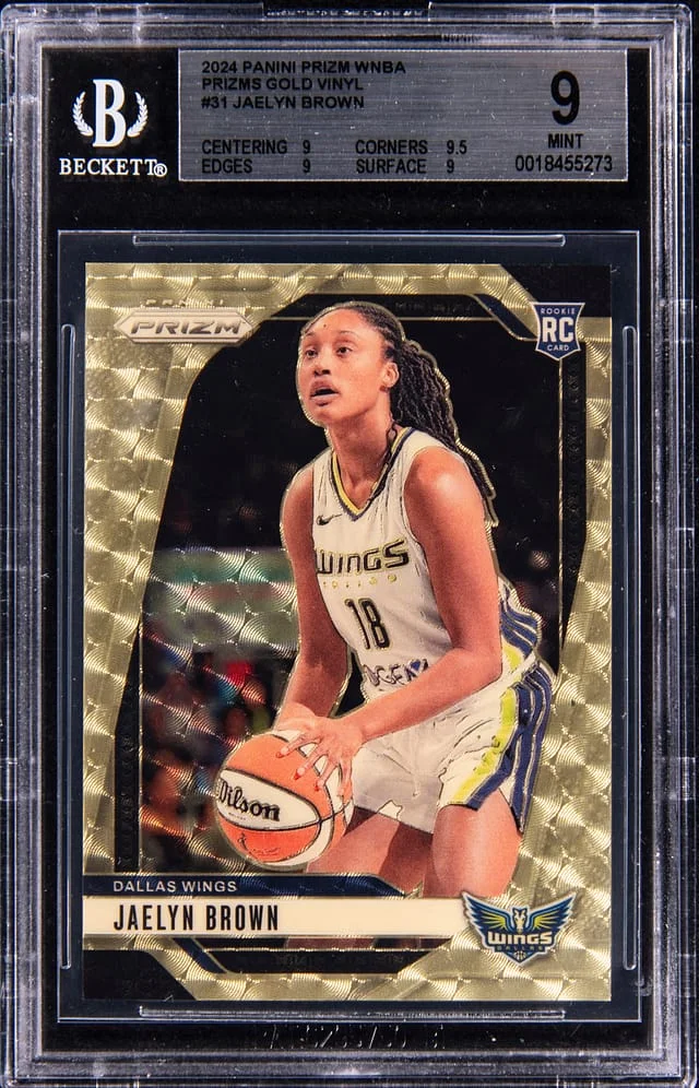 2024 Panini Prizm Jaelyn Brown WNBA Prizm Gold Vinyl #31 card image