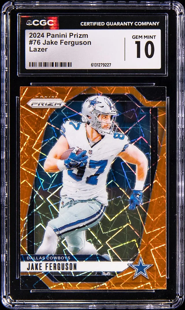 2024 Panini Prizm Jake Ferguson Lazer #76 card image