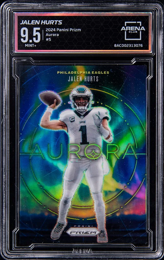 2024 Panini Prizm Jalen Hurts - ACG MINT+ 9.5 Aurora #5 card image