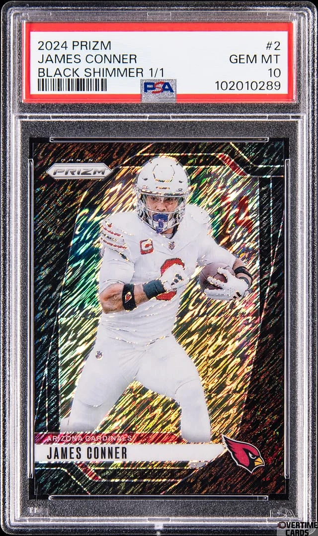 2024 Panini Prizm James Conner Black Shimmer #2 card image