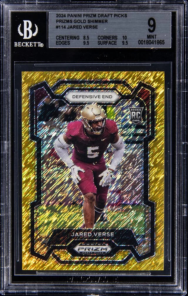 2024 Panini Prizm Jared Verse Prizms Gold Shimmer #114 card image