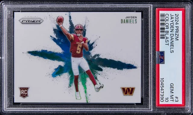 2024 Panini Prizm Jayden Daniels Color Blast #3 card image