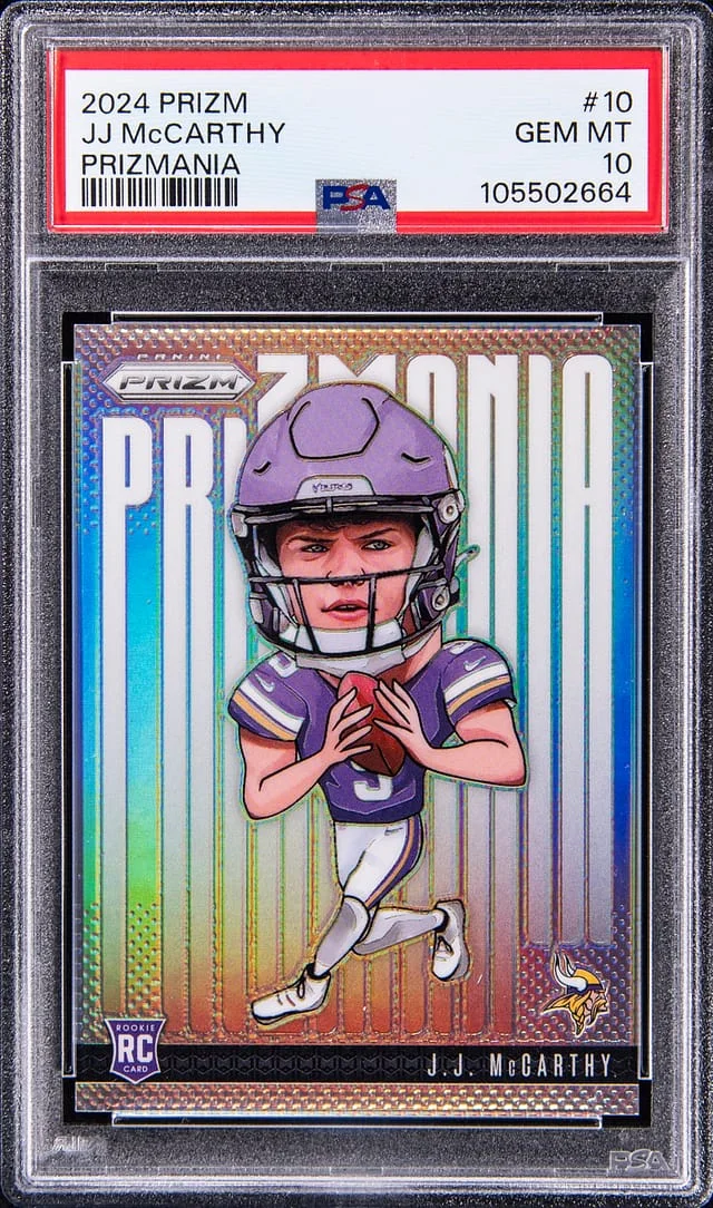 2024 Panini Prizm JJ McCarthy Prizmania #10 card image