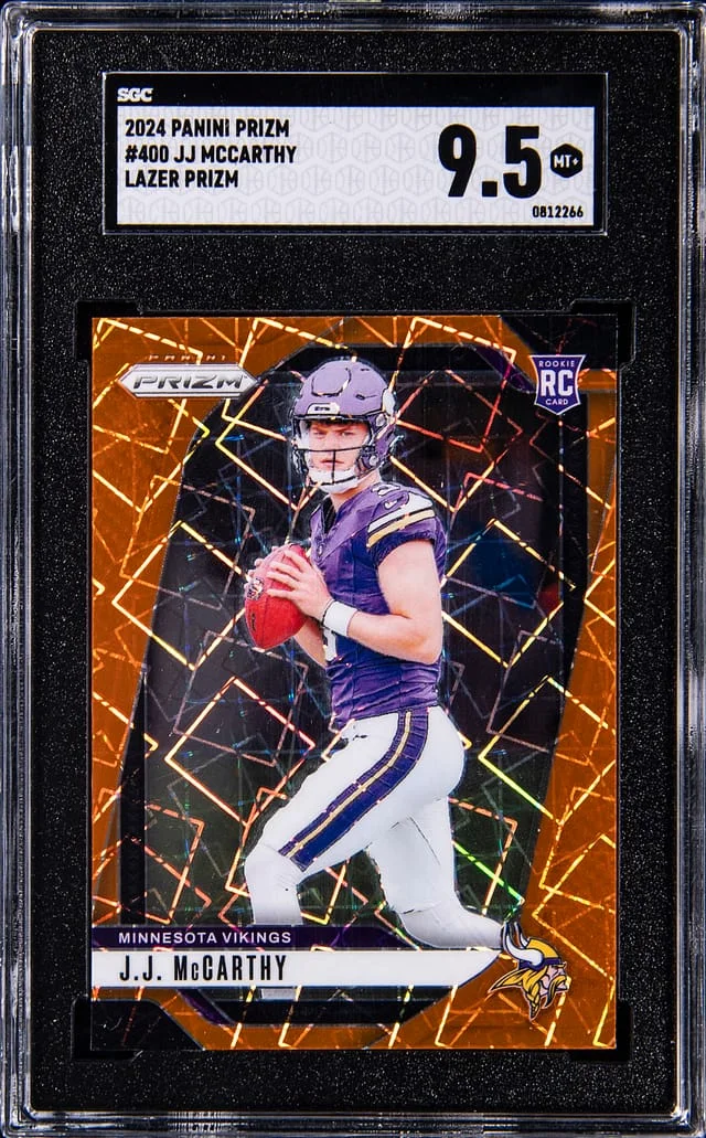 2024 Panini Prizm JJ McCarthy Lazer Prizm #400 card image