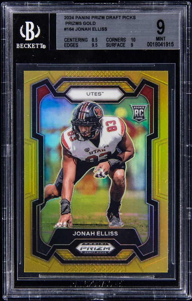 2024 Panini Prizm Jonah Elliss Prizms Gold #164 card image