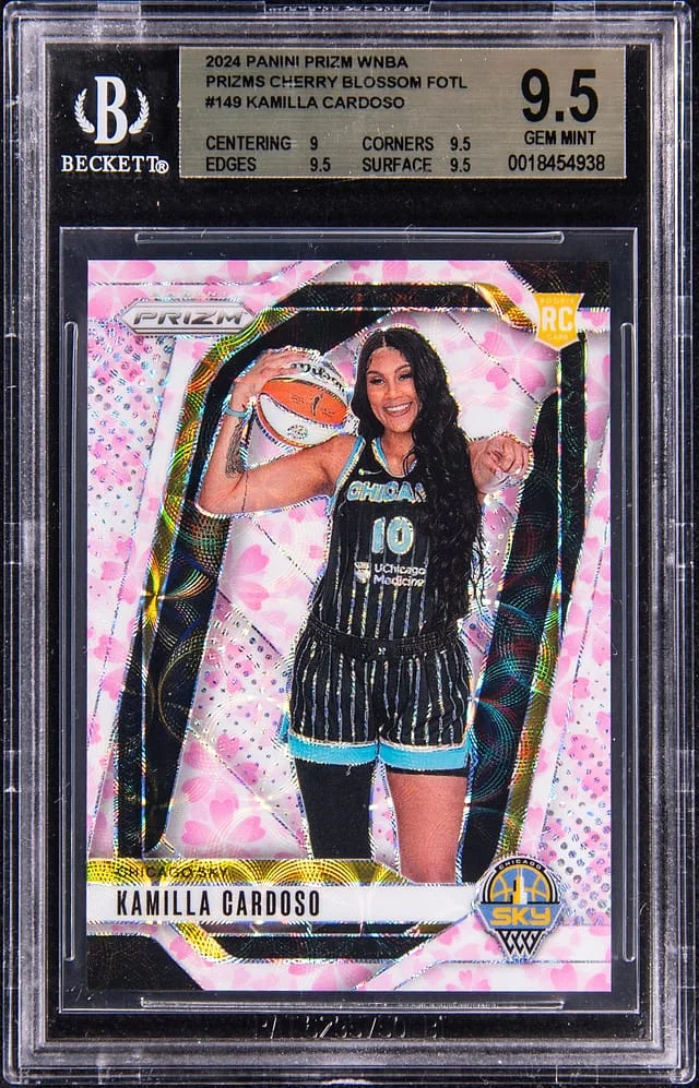 2024 Panini Prizm Kamilla Cardoso WNBA Prizms Cherry Blossom FOTL #149 card image