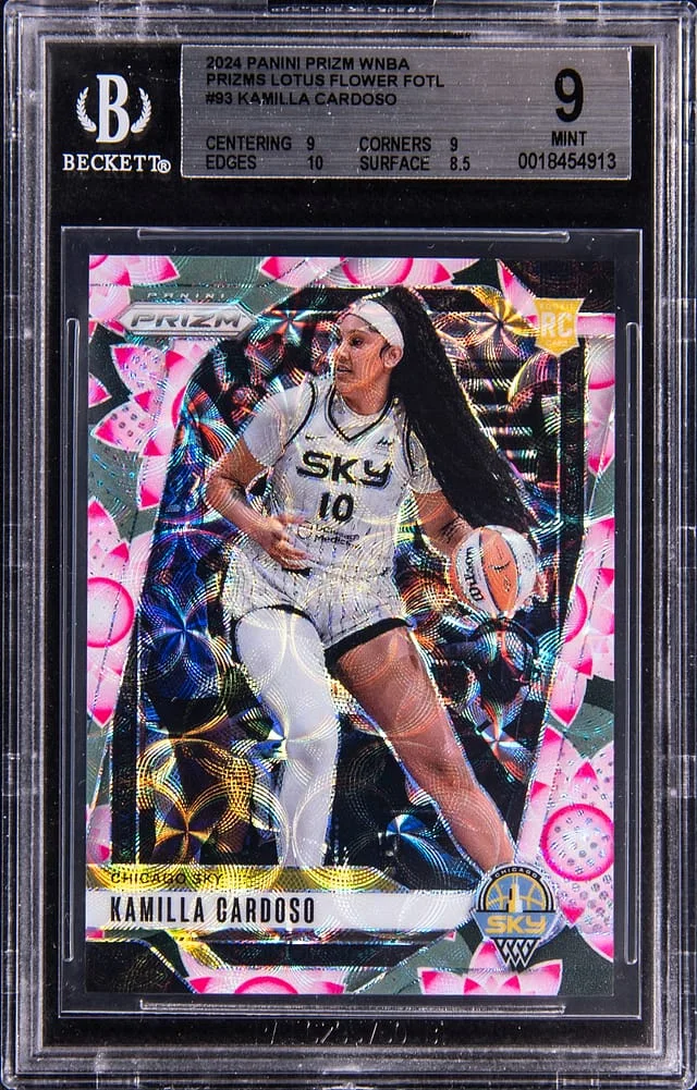 2024 Panini Prizm Kamilla Cardoso WNBA Prizms Lotus Flower FOTL #93 card image
