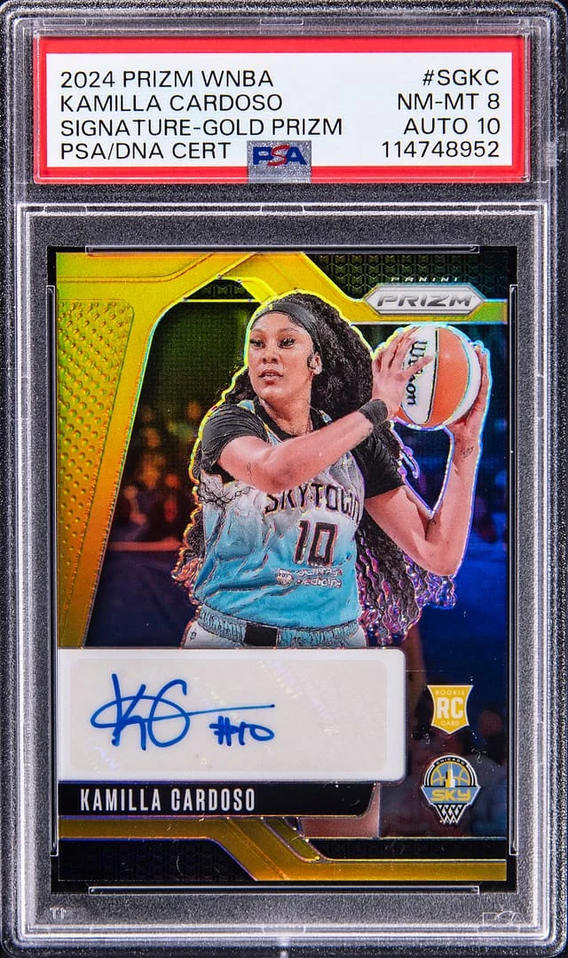 2024 Panini Prizm Kamilla Cardoso WNBA Signature Gold Prizm #SG-KC card image