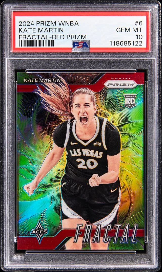 2024 Panini Prizm Kate Martin WNBA Fractal Red Prizm #6 card image