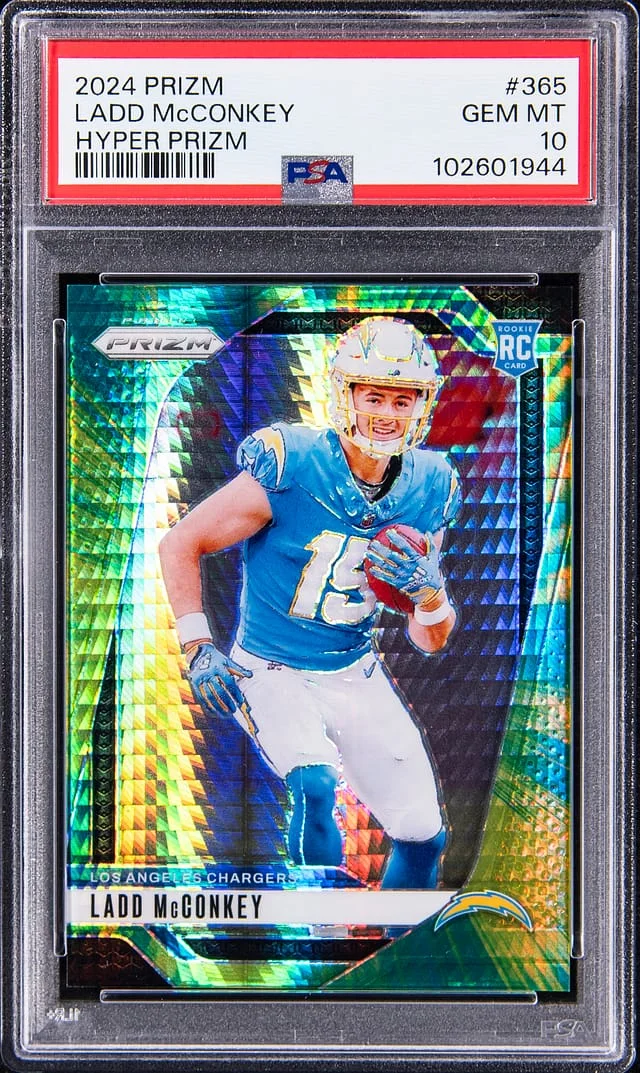 2024 Panini Prizm Ladd McConkey Hyper Prizm #365 card image