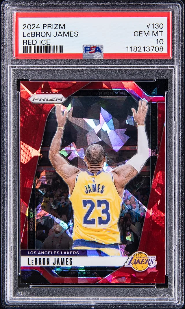 2024 Panini Prizm LeBron James Red Ice #130 card image