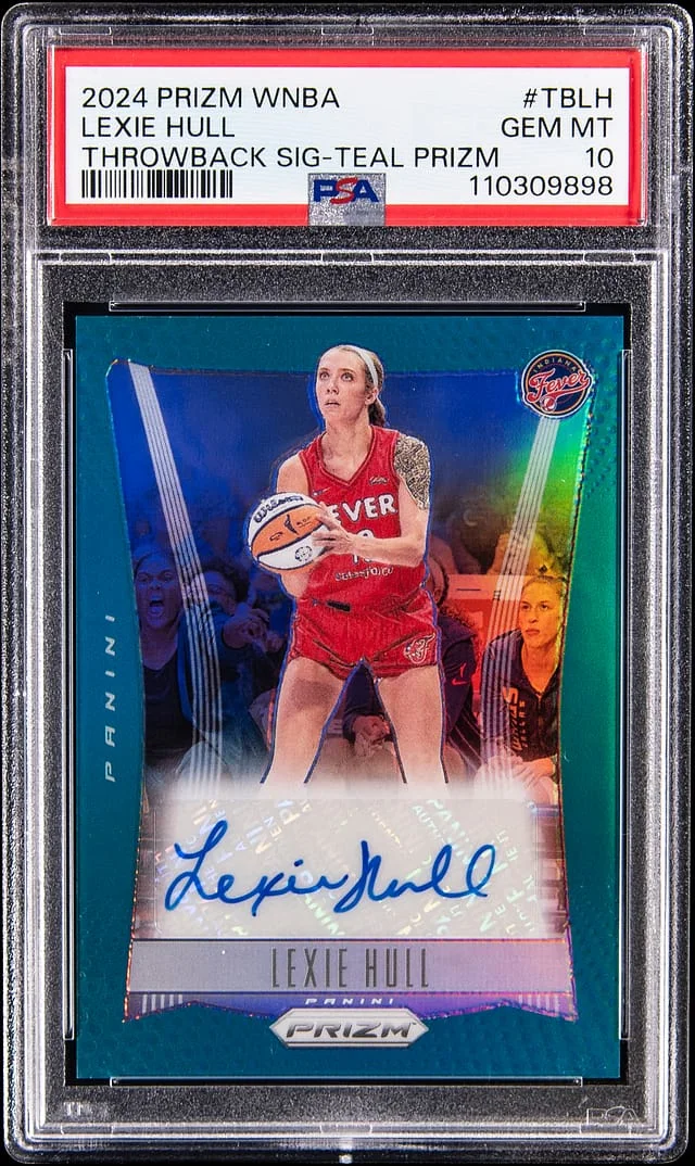 2024 Panini Prizm Lexie Hull WNBA Throwback Signatures Teal Prizm #TB-LH card image