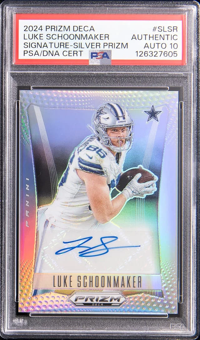 2024 Panini Prizm Luke Schoonmaker Deca Signature Silver Prizm #S-LSR card image
