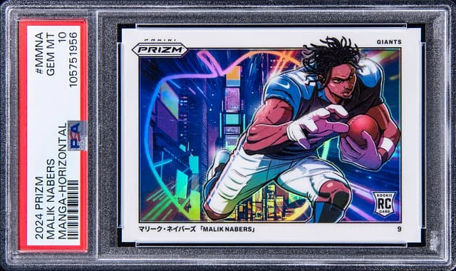 2024 Panini Prizm Malik Nabers Manga Horizontal #M-MNA card image