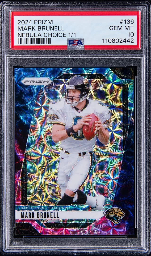 2024 Panini Prizm Mark Brunell Nebula Choice #136 card image