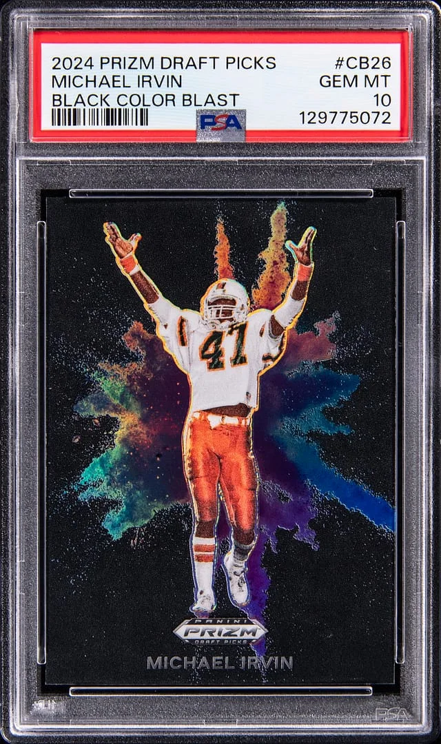2024 Panini Prizm Michael Irvin Black Color Blast #CB-26 card image