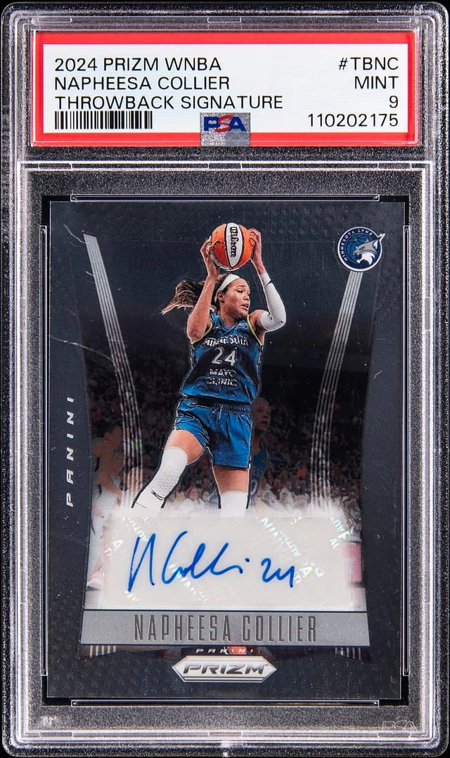 2024 Panini Prizm Napheesa Collier WNBA Throwback Signature #TB-NC card image