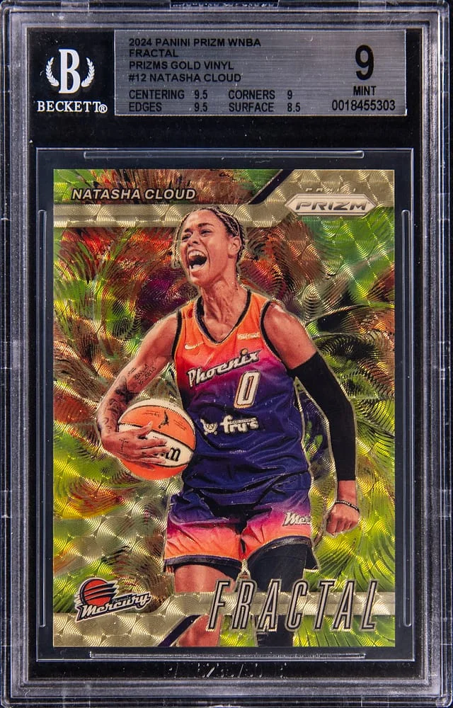 2024 Panini Prizm Natasha Cloud WNBA Prizms Gold Vinyl Fractal #12 card image