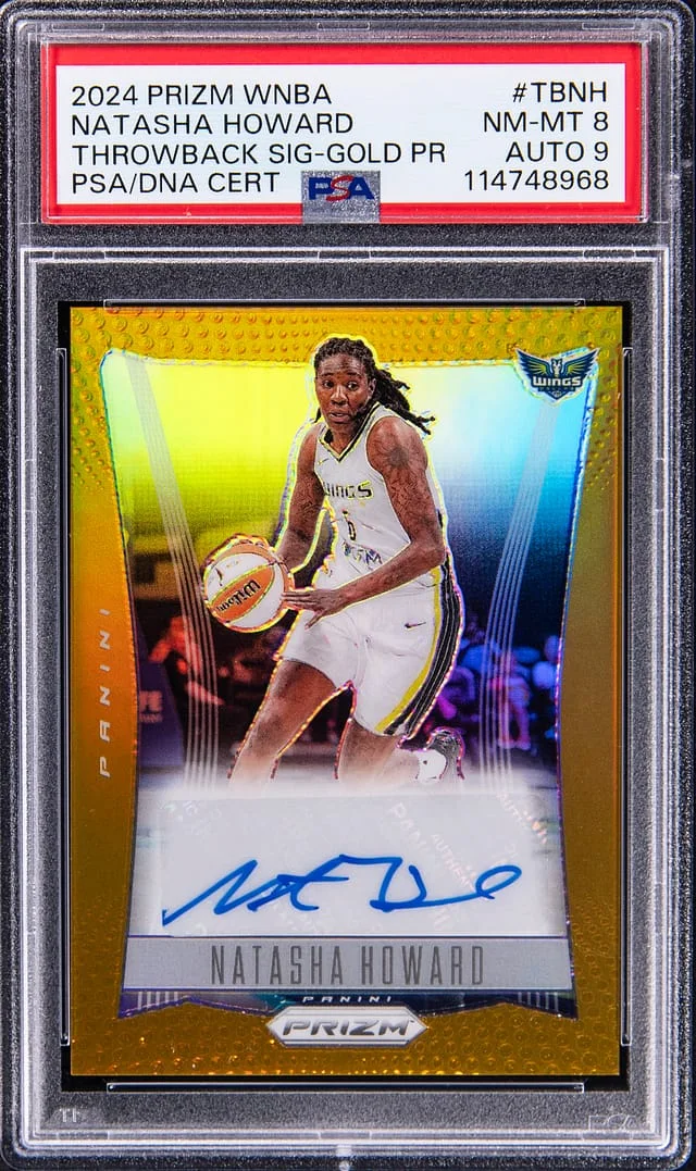 2024 Panini Prizm Natasha Howard WNBA Throwback Signature Gold Prizm #TB-NH card image