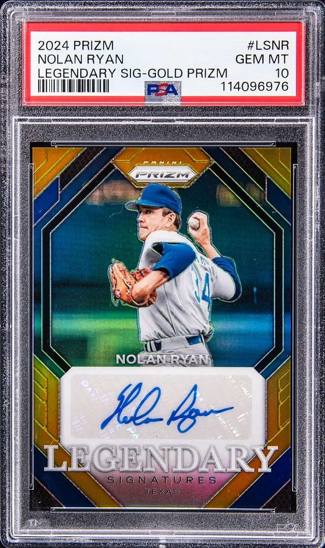 2024 Panini Prizm Nolan Ryan Legendary Signature Gold Prizm #LS-NR card image