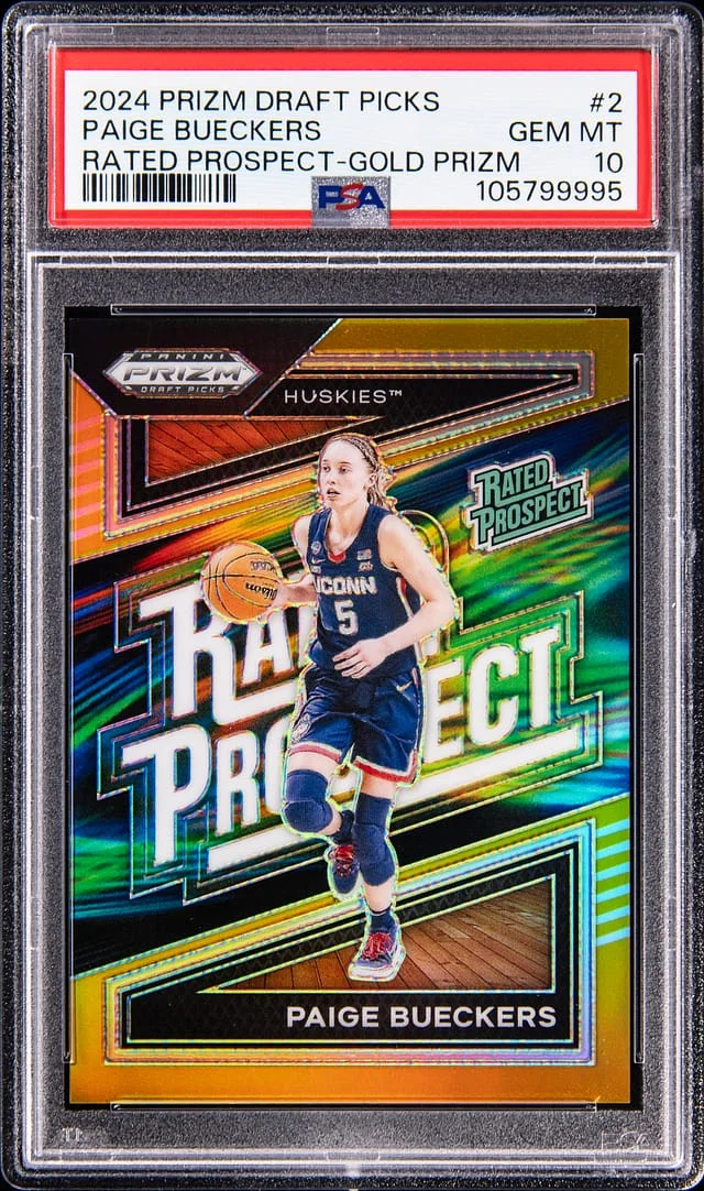2024 Panini Prizm Paige Bueckers Rated Prospect Gold Prizm #2 card image