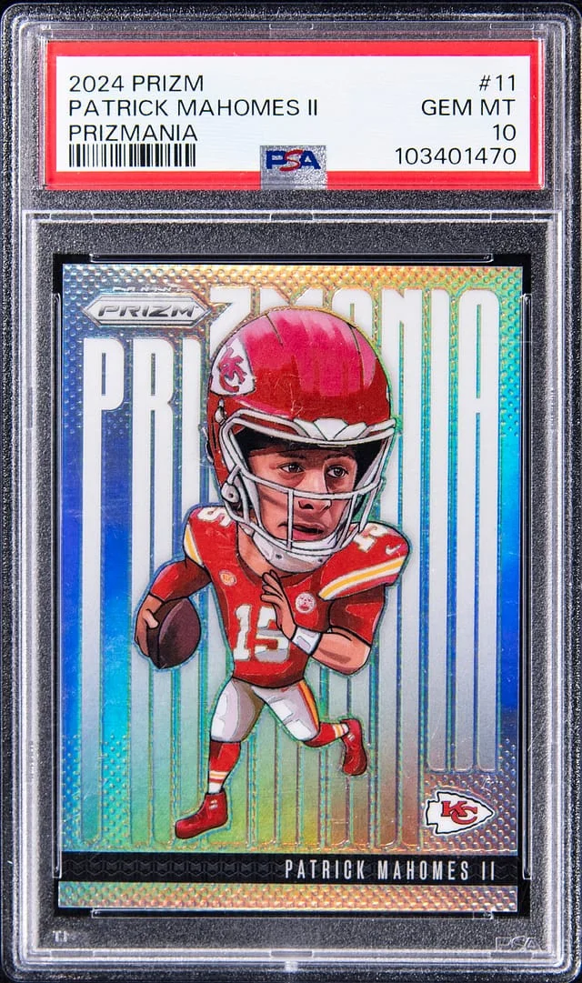 2024 Panini Prizm Patrick Mahomes II Prizmania #11 card image