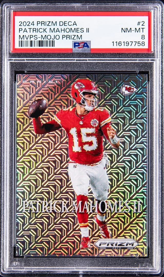 2024 Panini Prizm Patrick Mahomes II Deca MVPs-Mojo #2 card image