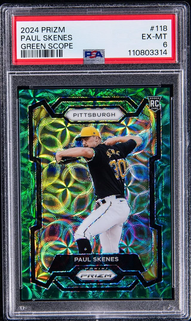 2024 Panini Prizm Paul Skenes Green Scope Prizm #118 card image