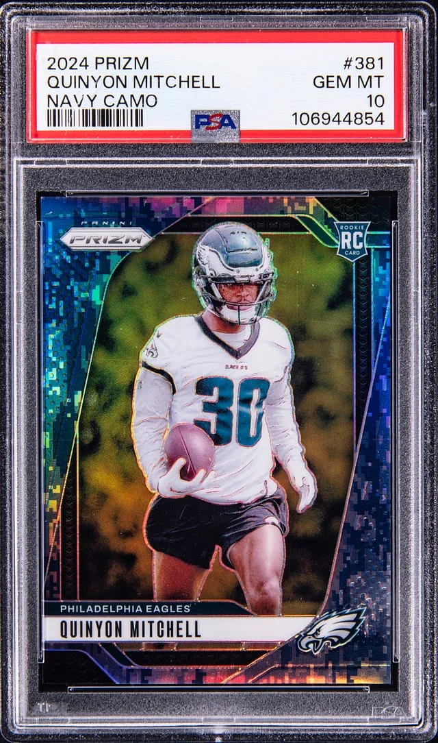 2024 Panini Prizm Quinyon Mitchell Navy Camo #381 card image