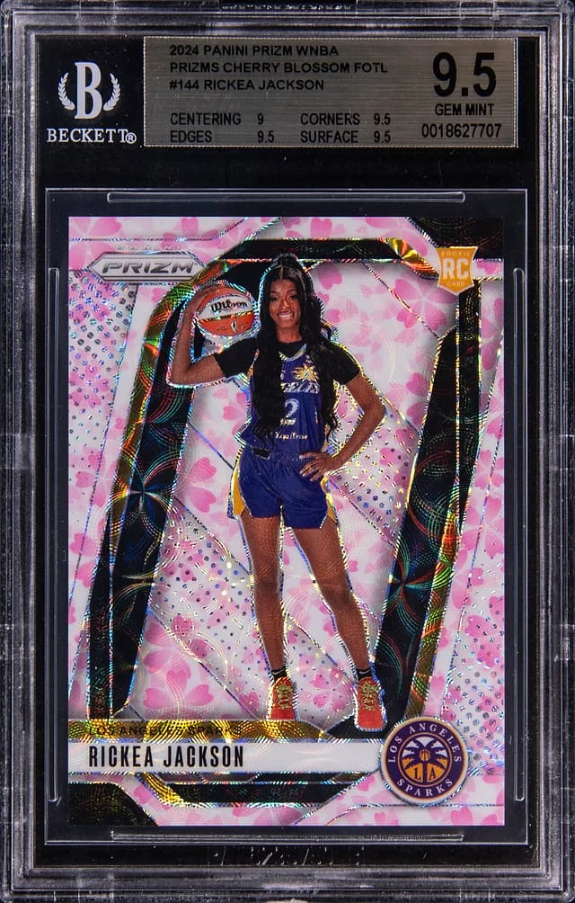 2024 Panini Prizm Rickea Jackson WNBA Prizms Cherry Blossom FOTL #144 card image