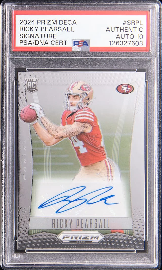 2024 Panini Prizm Ricky Pearsall Deca Signature #S-RPL card image