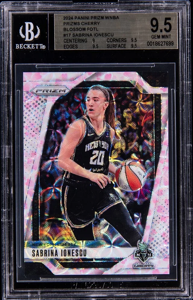 2024 Panini Prizm Sabrina Ionescu WNBA Prizms Cherry Blossom FOTL #17 card image
