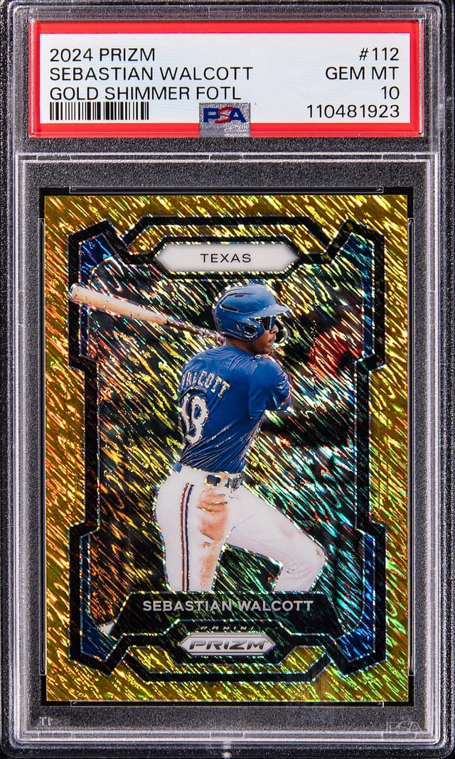 2024 Panini Prizm Sebastian Walcott Gold Shimmer FOTL #112 card image