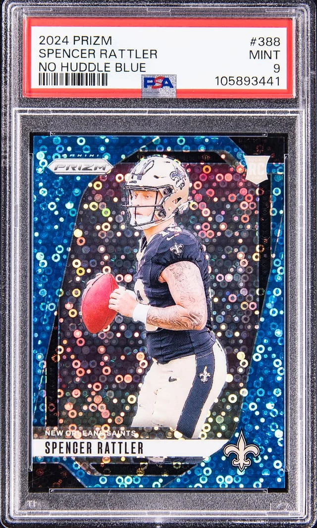 2024 Panini Prizm Spencer Rattler No Huddle Blue #388 card image