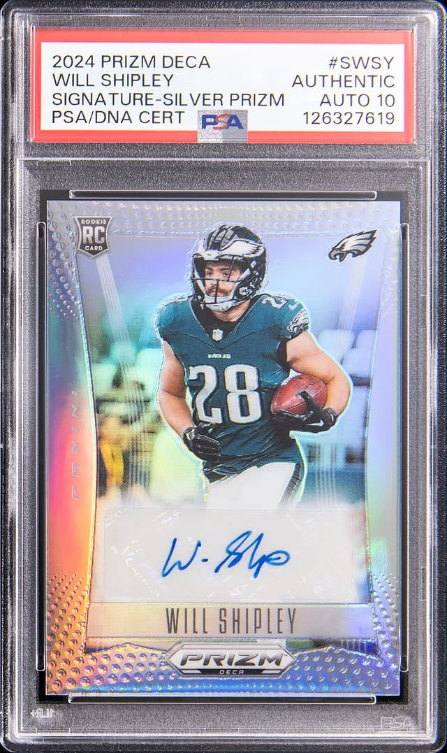 2024 Panini Prizm Will Shipley Deca Signature Silver Prizm #S-WSY card image