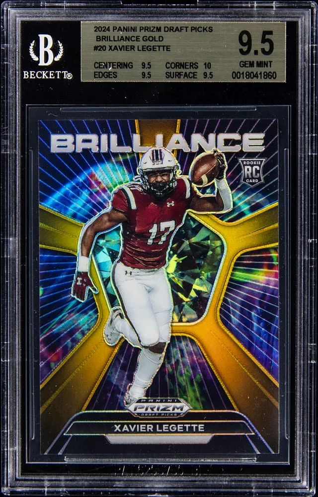 2024 Panini Prizm Xavier Legette Brilliance Gold #20 card image