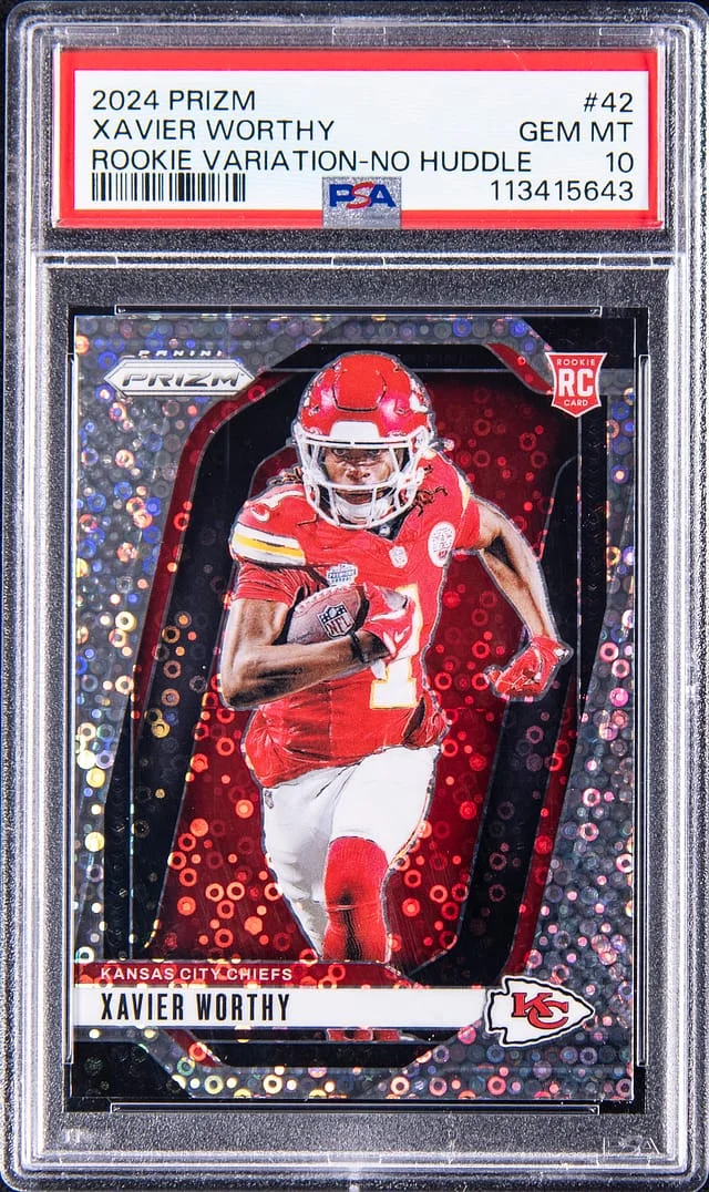 2024 Panini Prizm Xavier Worthy Variation No Huddle #42 card image