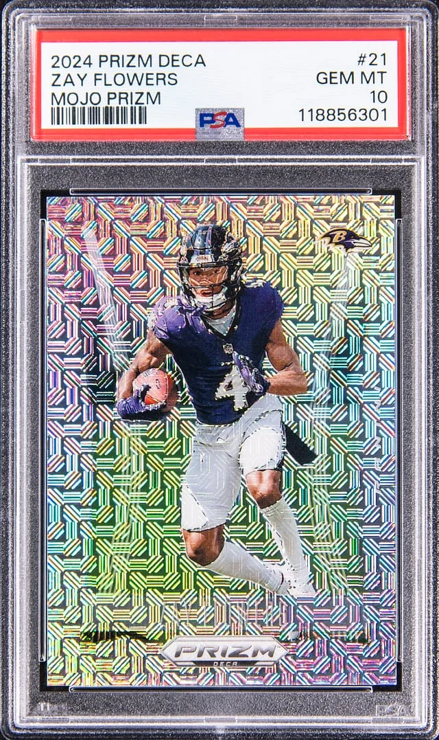 2024 Panini Prizm Zay Flowers Deca Mojo Prizm #21 card image