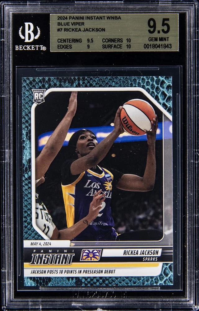 2024 Panini Rickea Jackson Instant WNBA Blue Viper #7 card image