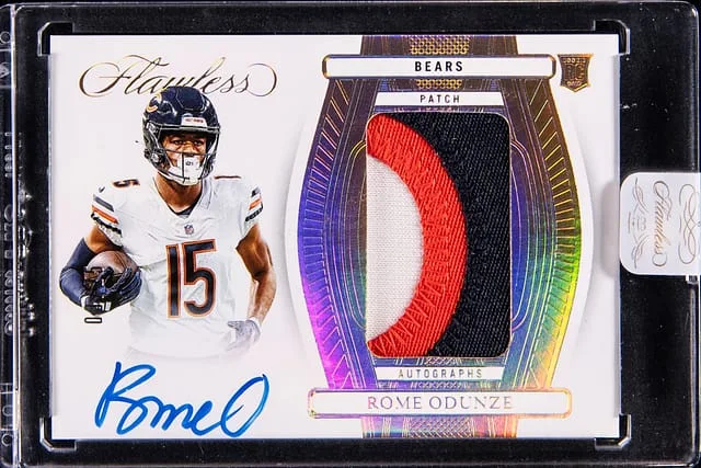2024 Panini Rome Odunze Flawles Patch Autographs #RPA-ROE card image