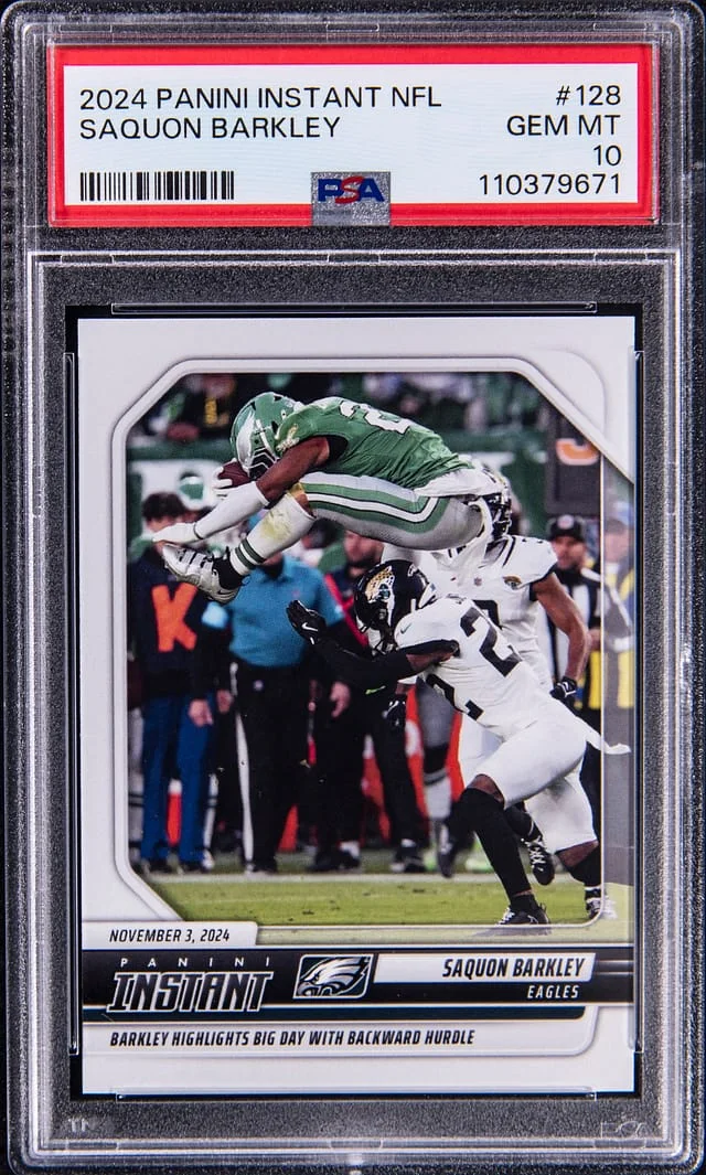 2024 Panini Saquon Barkley (/884) Instant NFL #128 card image
