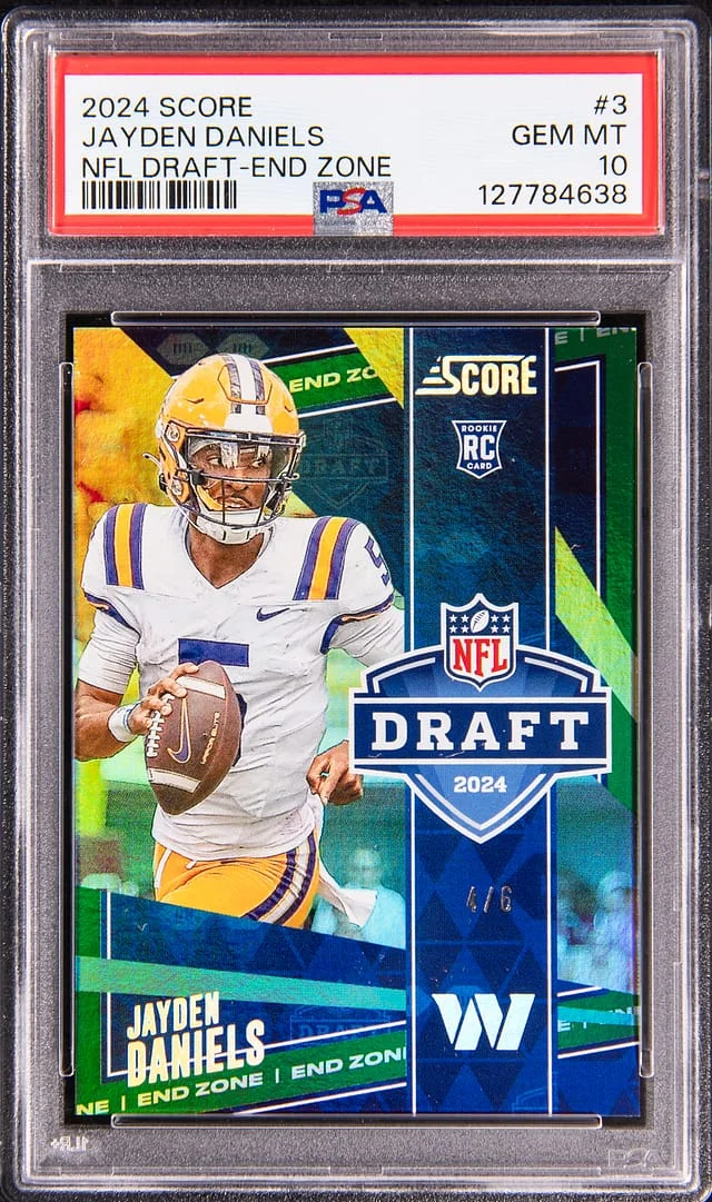 2024 Panini Score Jayden Daniels NFL Draft End Zone #3 card image
