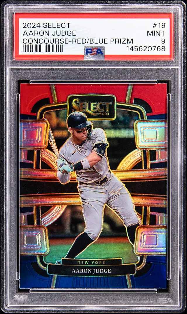 2024 Panini Select Aaron Judge Concourse Red/Blue Prizm #19 card image