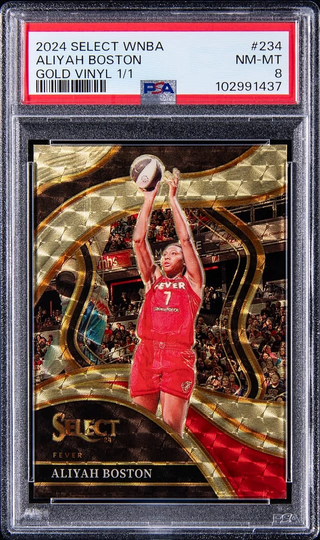 2024 Panini Select Aliyah Boston WNBA Gold Vinyl #234 card image