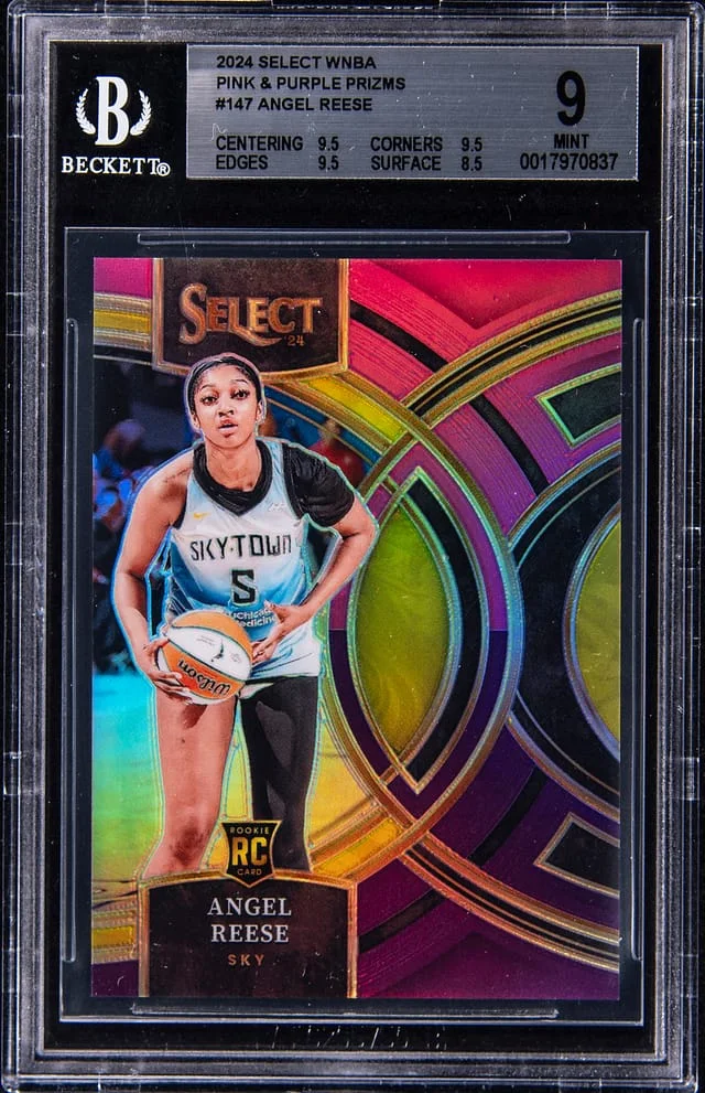 2024 Panini Select Angel Reese ($52/99) Pink & Purple Prizm #147 card image