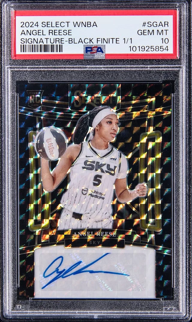 2024 Panini Select Angel Reese WNBA Signature Black Finite Prizm #SG-AR card image
